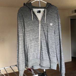 DC grey charcoal zip up hoodie